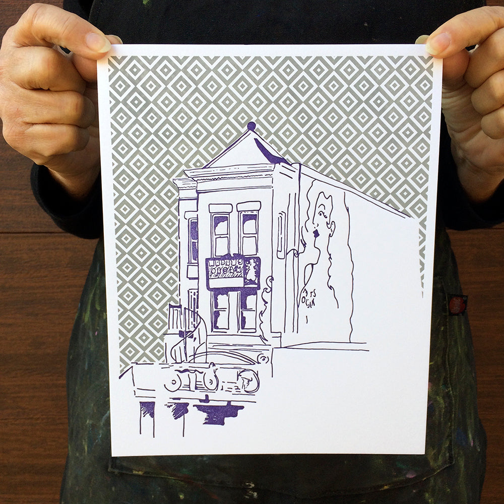Washington D.C. | Madams Organ in Adams Morgan | Letterpress 8"x10" Poster