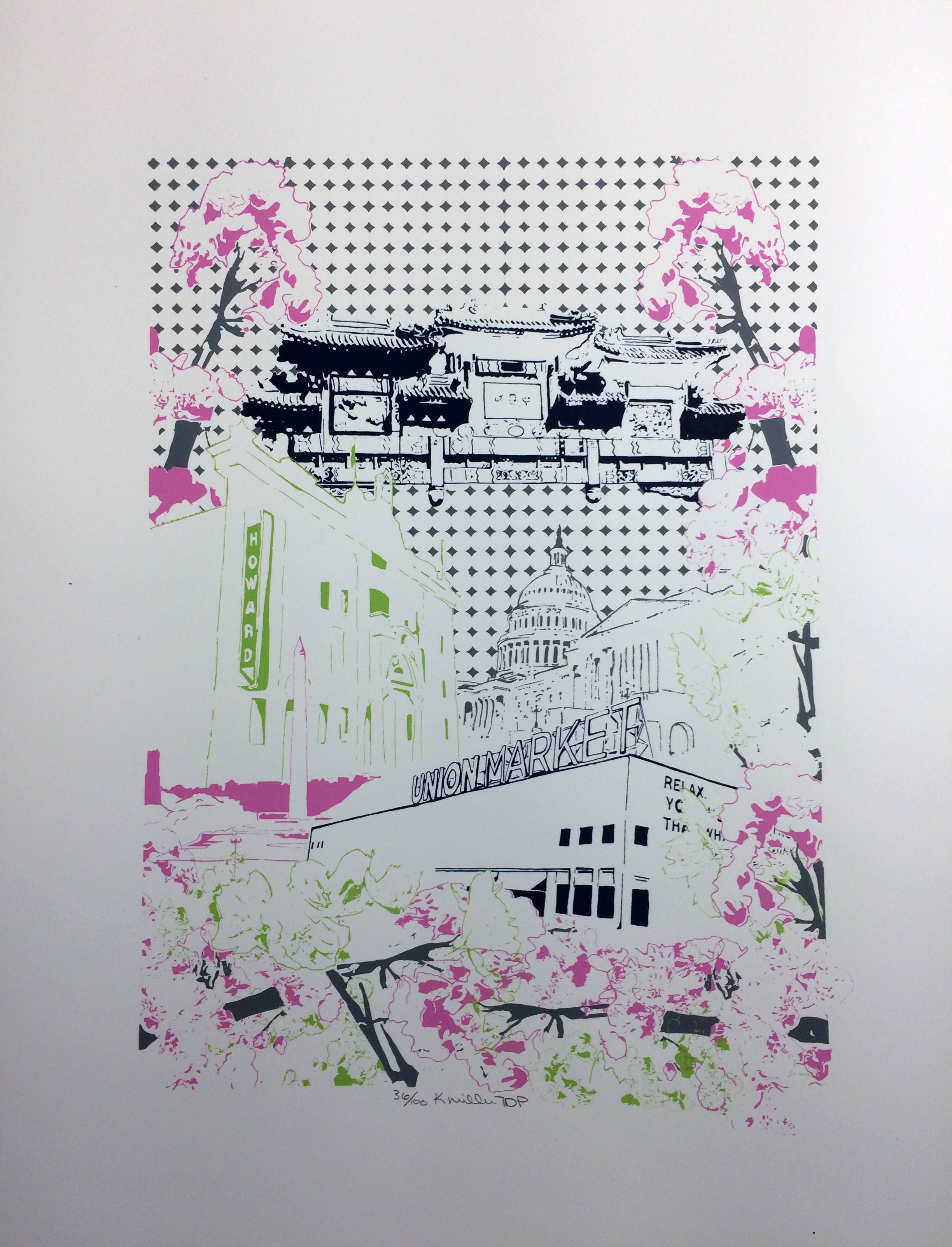 Washington D.C. Architecture Silk Screen Poster | Limited Edition Print