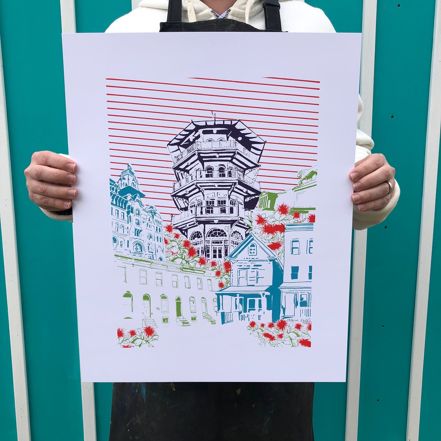 Baltimore Maryland | Blooming Baltimore | Limited Edition Silk Screen 16