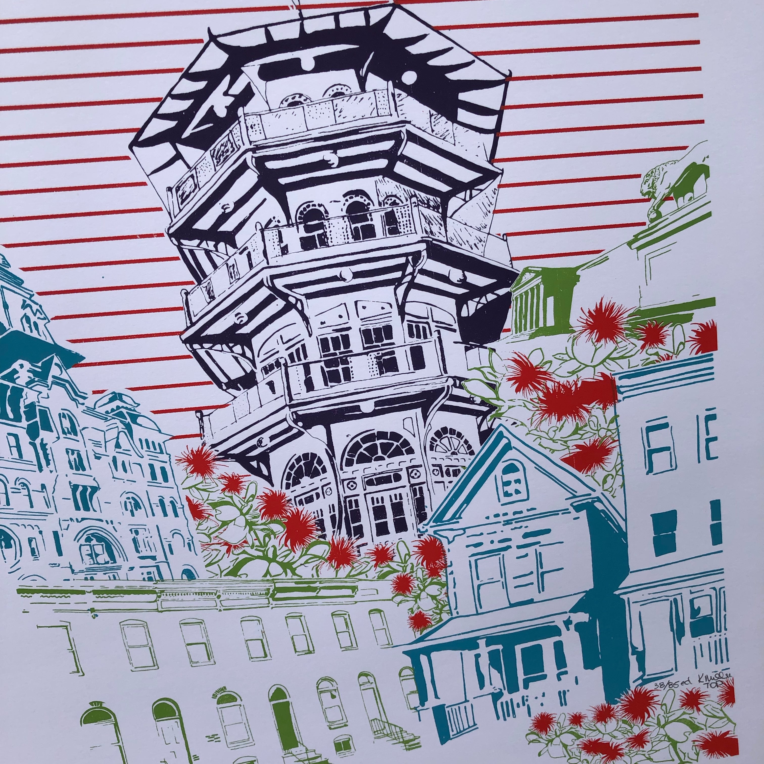 Baltimore Maryland | Blooming Baltimore | Limited Edition Silk Screen 16" x 20" poster