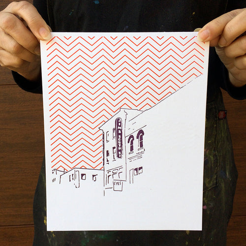 Philadelphia | Jim's on South Street | Letterpress 8"x10" Poster