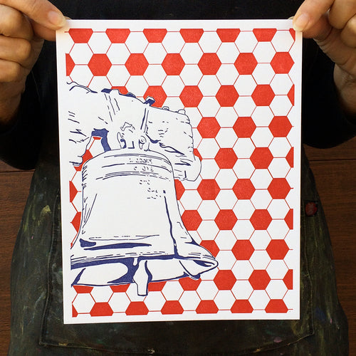Philadelphia | Liberty Bell | Letterpress 8"x10" Poster