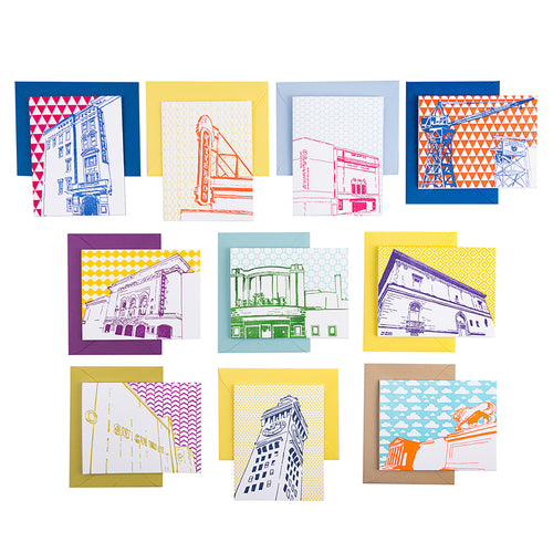 Baltimore Maryland | Baltimore Art Industry Pack of 10 Cards | Letterpress City Cards