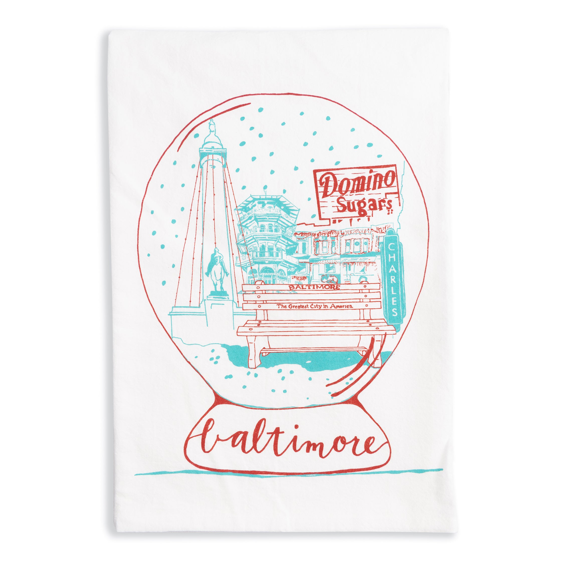 Baltimore Maryland | City Snow Globe | tea towel