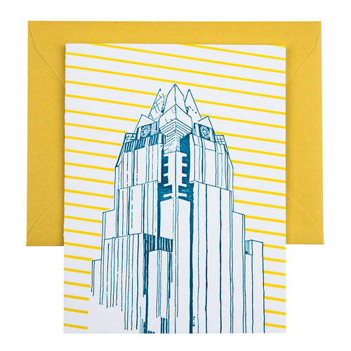 Austin Texas | Frost Bank Tower | Letterpress City Card