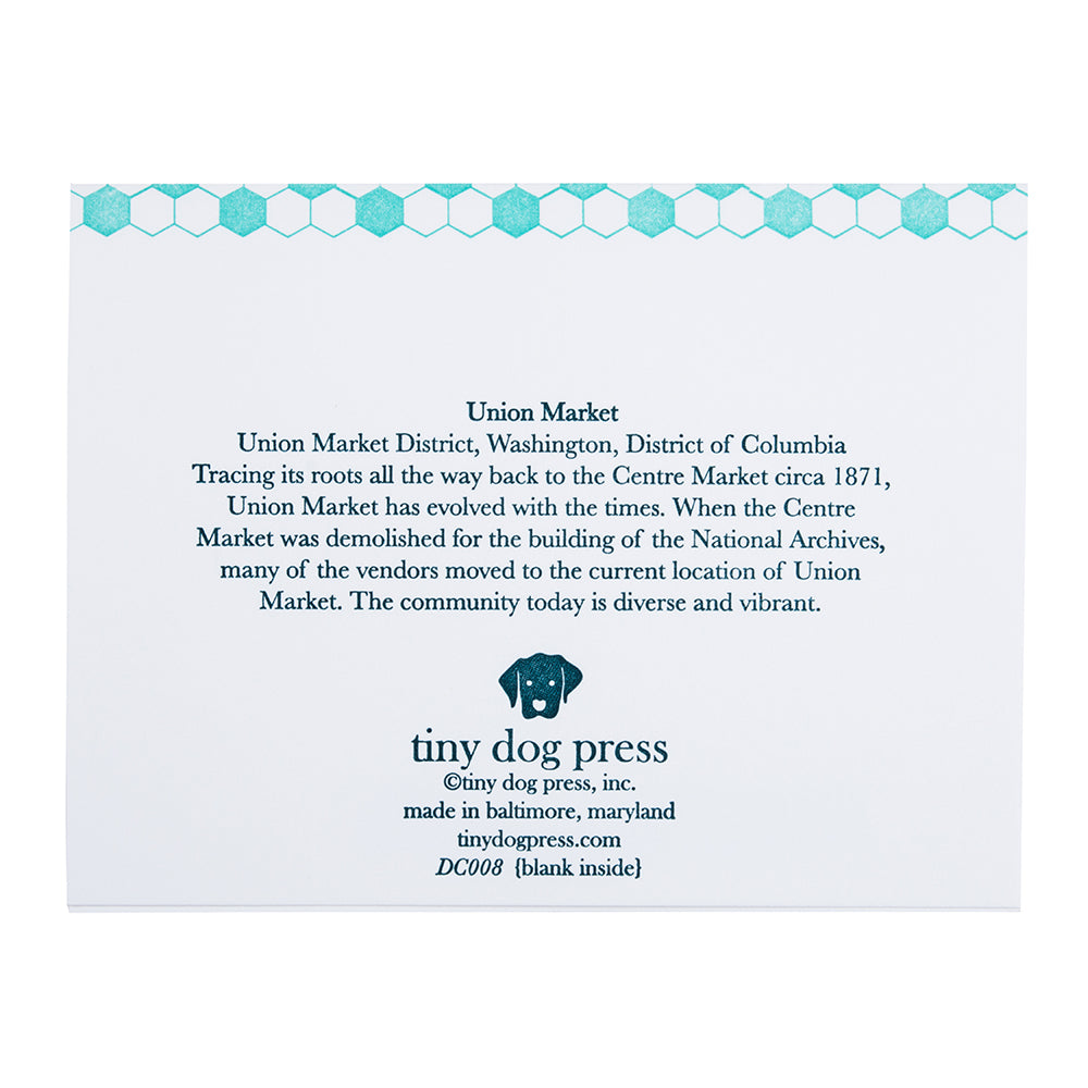 Washington D.C. | Union Market | Letterpress City Card