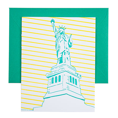 New York City | Statue of Liberty | Letterpress City Card