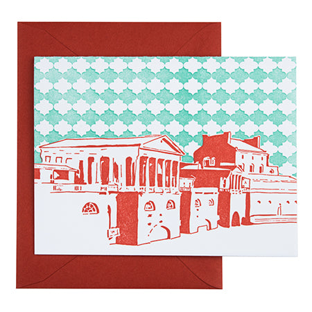 Philadelphia Pennsylvania | Fairmount Water Works |  Letterpress City Card