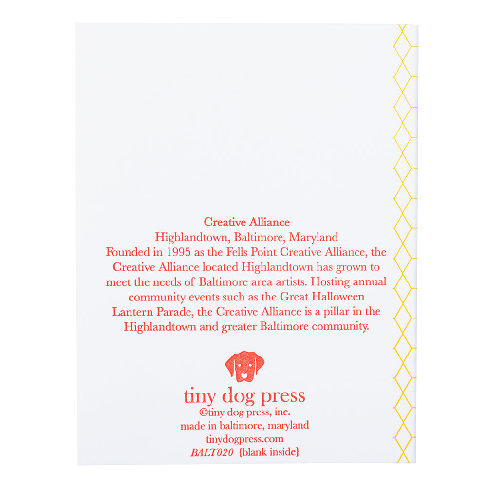 Baltimore Maryland | Creative Alliance | Letterpress City Card