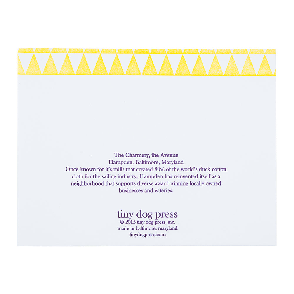 Baltimore Maryland | Charmery | Letterpress City Card