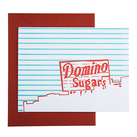 Baltimore Maryland | Domino Sugars Factory | Letterpress City Card