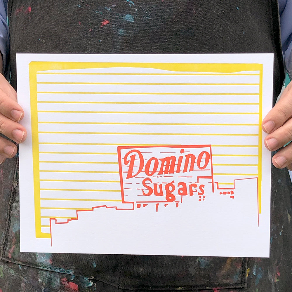 Baltimore Maryland | Domino Sugars Factory | Letterpress 8"x10" Poster