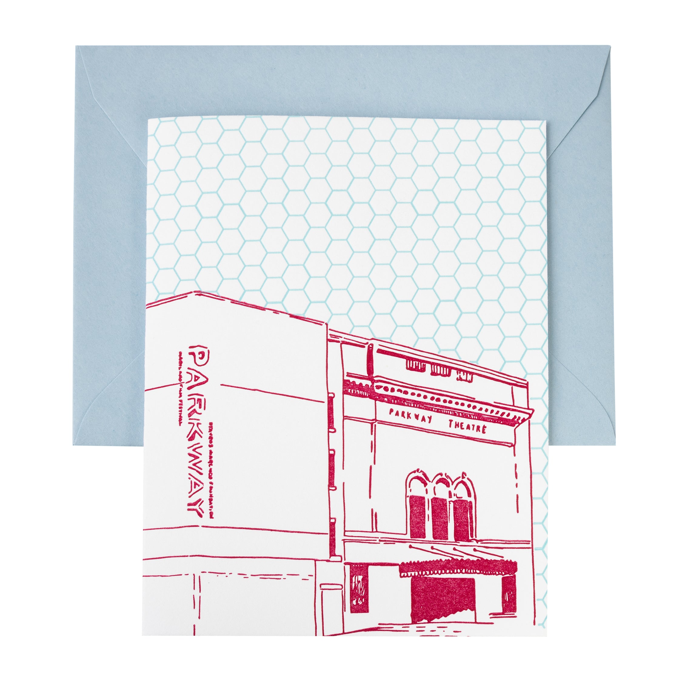 Baltimore Maryland | Parkway Theatre | Letterpress City Card
