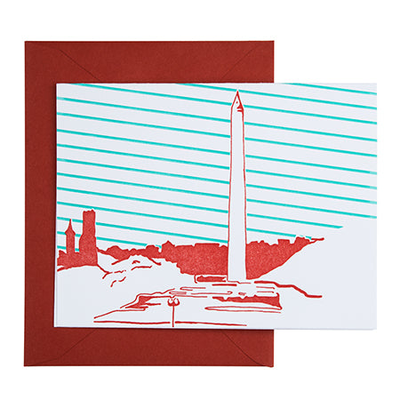 Washington D.C. | Washington Monument | Letterpress City Card
