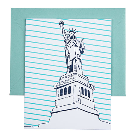 New York City | Statue of Liberty | Letterpress City Card