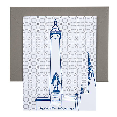 Baltimore Maryland | Washington Monument | Letterpess City Card