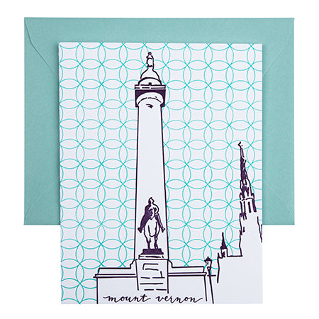 Baltimore Maryland | Baltimore Landmarks Pack of 5 Cards | Letterpress City Cards