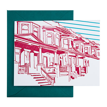 Baltimore Maryland | Painted Ladies | Letterpress City Card